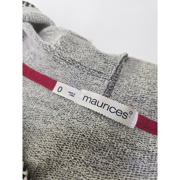 Maurices Women’s Sweater Gray Size 0 Long Sleeve Knit Boho Pullover - Picture 3 of 4